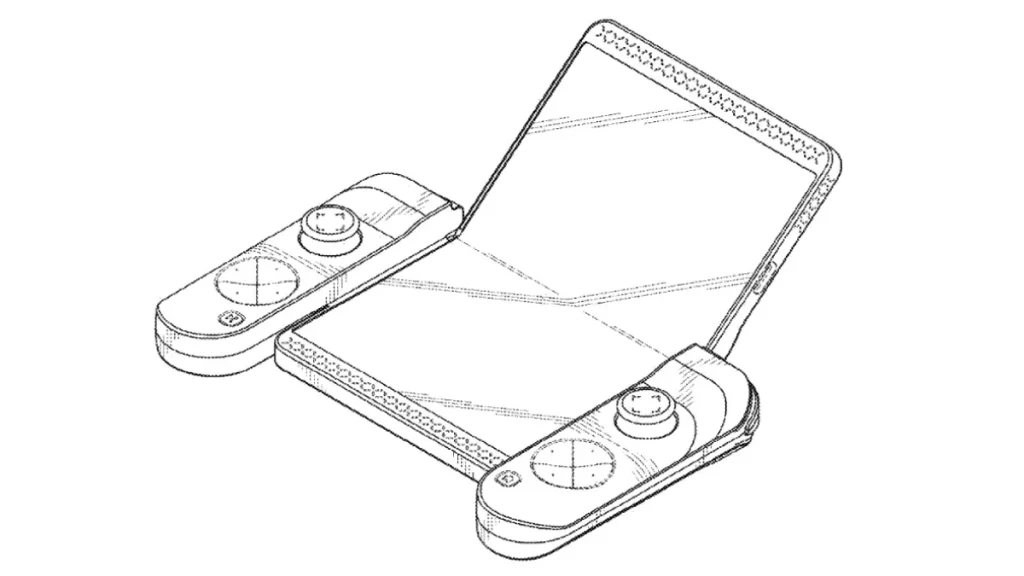 Samsung Handheld Gaming Device With Foldable Display Spotted in Design Patent 1 samsung foldable console patent 1743072207071