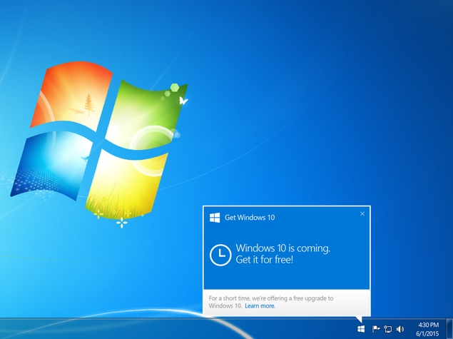 How to Reserve Your Free Windows 10 Upgrade 1 windows 10 free upgrade notification screenshot