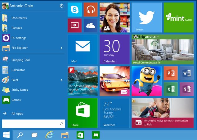 How to Download and Install Windows 10 Technical Preview 1 windows 10 startmenu cropped
